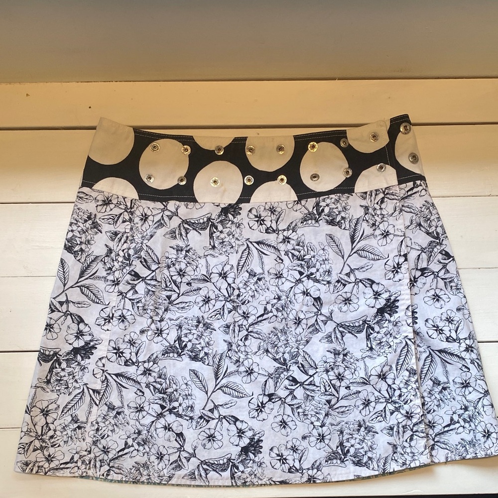 Reversible Snap Patterned Women's Skirt